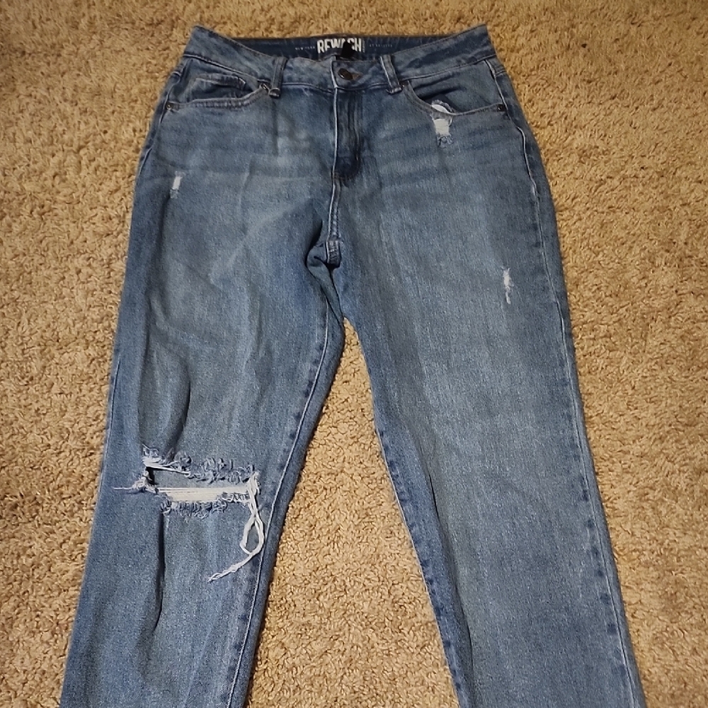 Rewash Distressed Blue Boyfriend Jeans